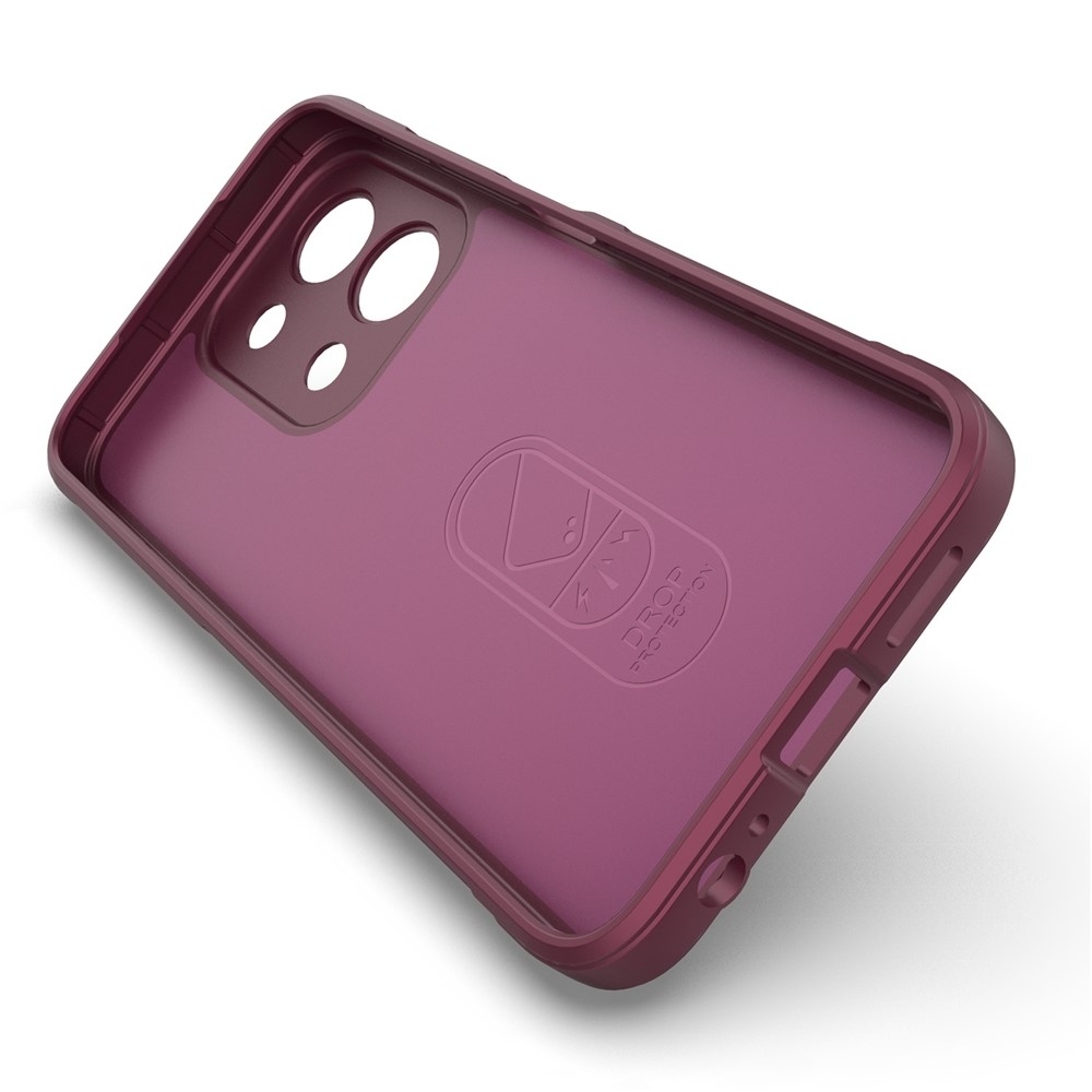 Rugg odolný gélový obal na Xiaomi Redmi 15C 4G (171mm)/Poco C85 4G (171mm) - vínový