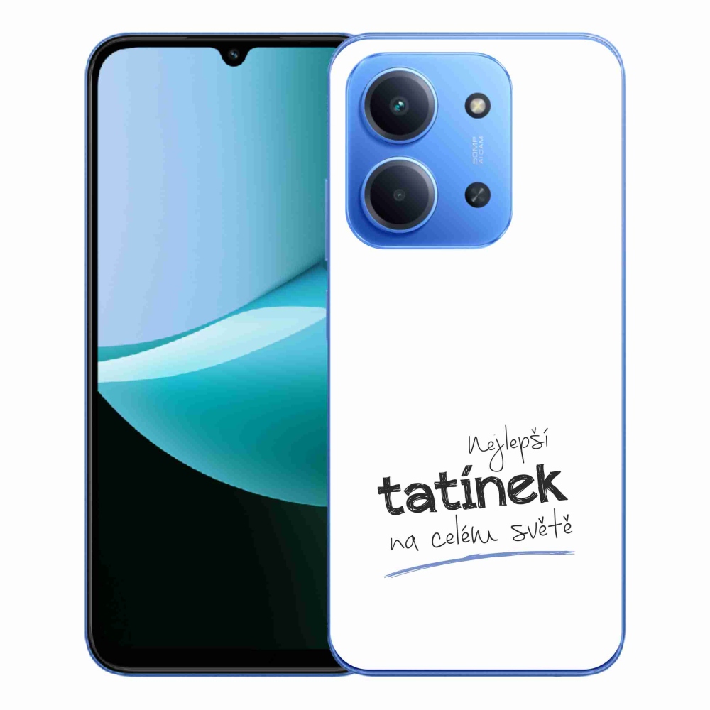 Gélový kryt mmCase na Xiaomi Redmi 15C 4G/5G (173mm) - najlepší otecko 4 biele pozadie
