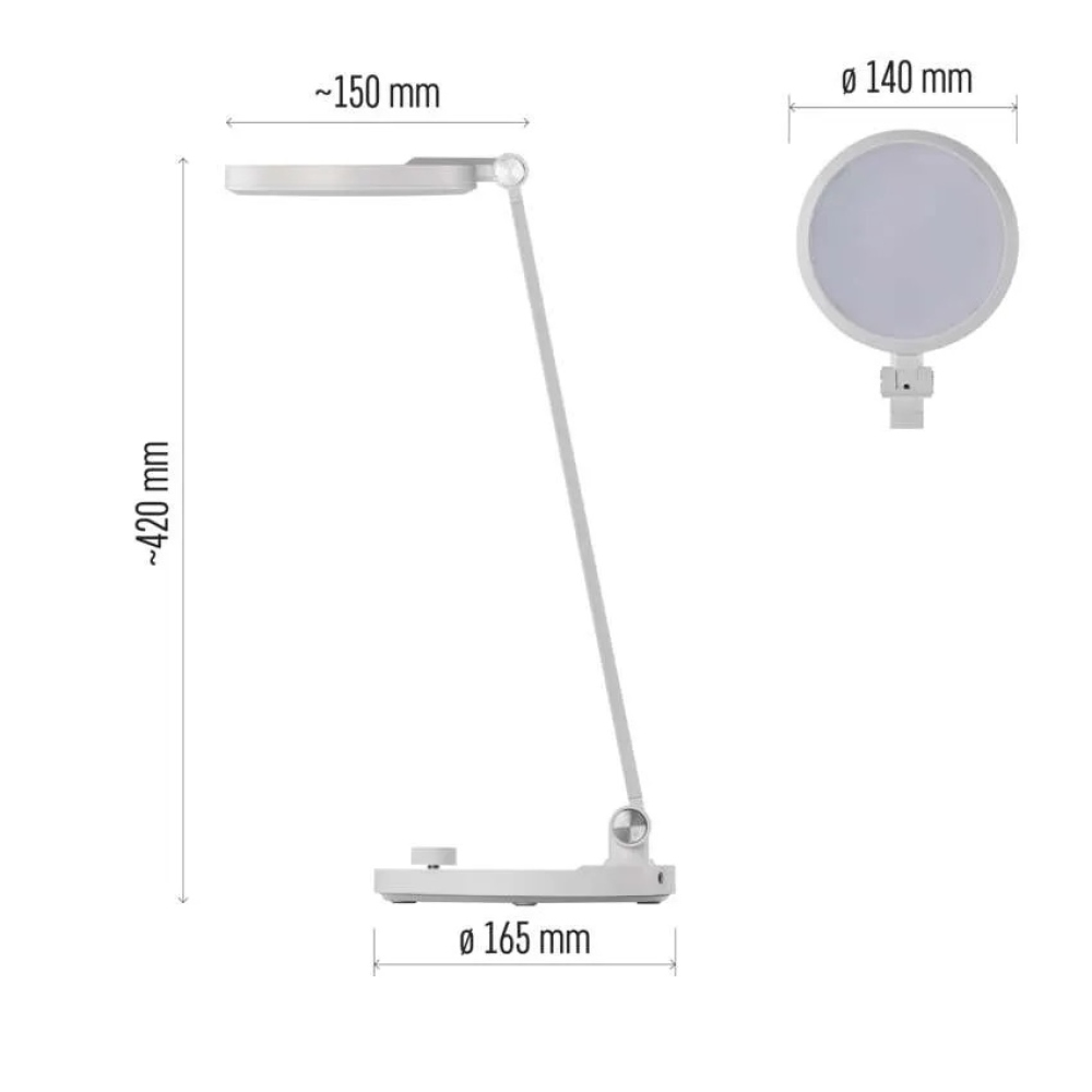 LED stolná lampa CHARLES - biela