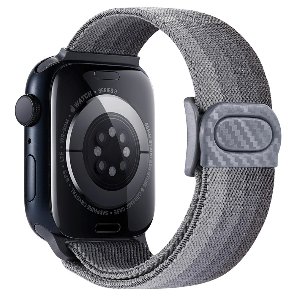 Gradient nylonový remienok na Apple Watch Ultra/Ultra 2 49mm/SE/SE 2022/2023 44mm/9/8/7 45mm/6/5/4 44mm/3/2/1 42 mm - šedé pruhy