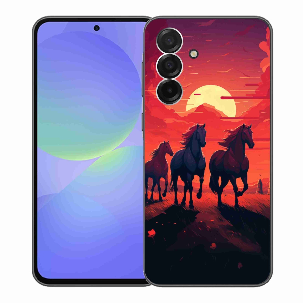 Gélový kryt mmCase na Samsung Galaxy A36 5G - kone a západ slnka
