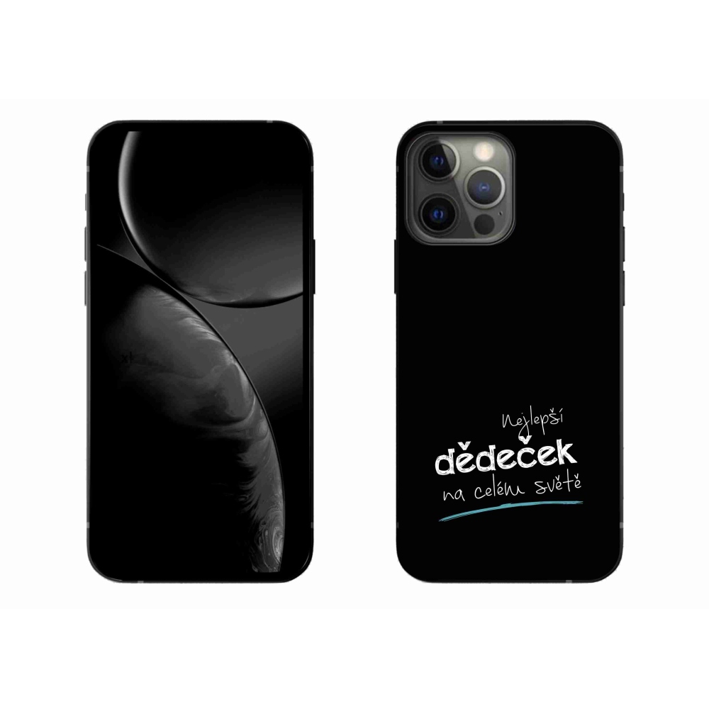 Gélový kryt mmCase na iPhone 13 Pro Max 6.7 - najlepší dedko 3 čierne pozadie