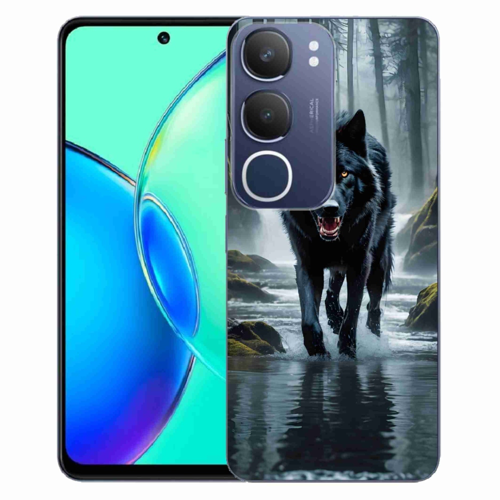 Gélový kryt mmCase na Vivo Y19s - čierny vlk