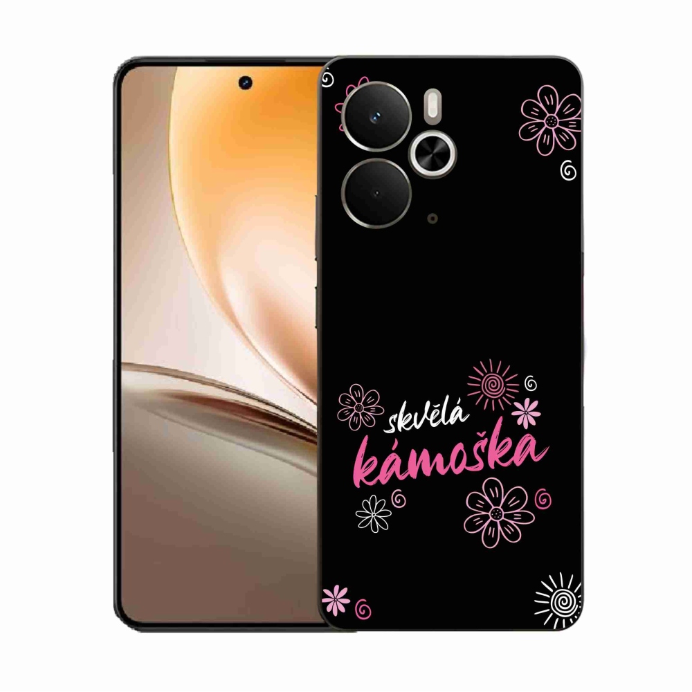 Gélový kryt mmCase na Realme 14 5G - skvelá kamoška čierne pozadie