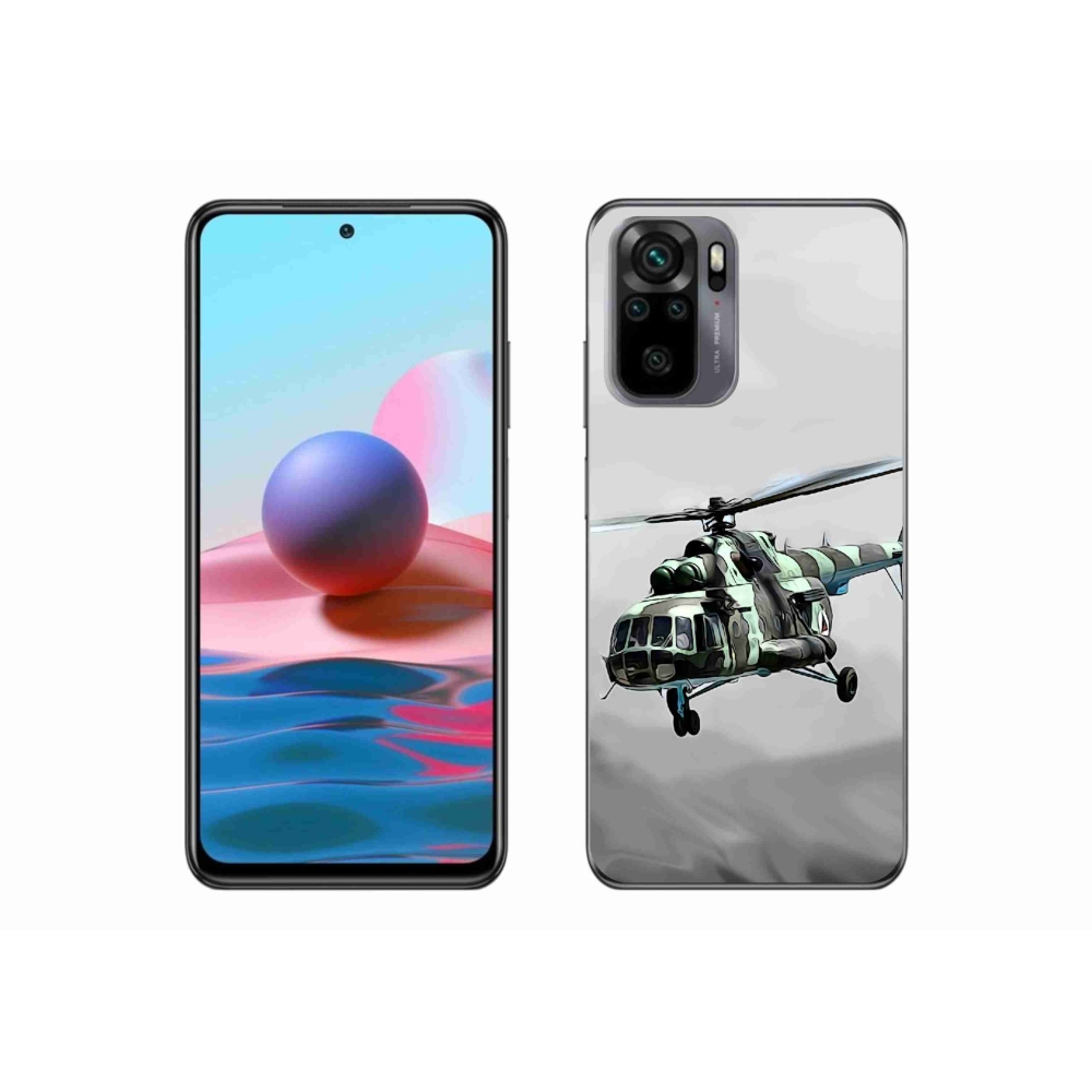 Gélový kryt mmCase na Xiaomi Redmi Note 10S - vojenský vrtuľník