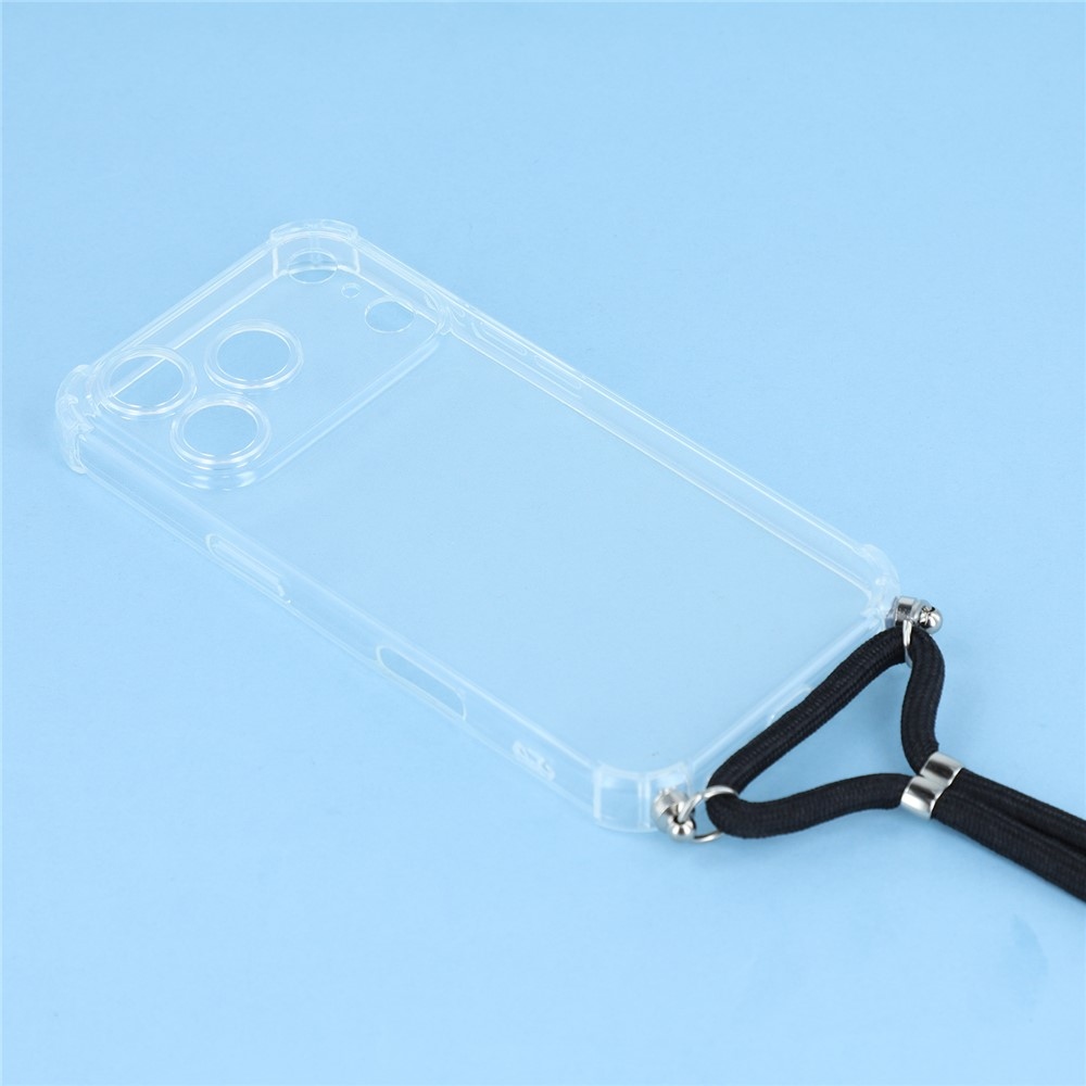 Priehľadný gélový obal so šnúrkou na iPhone 17 Pro