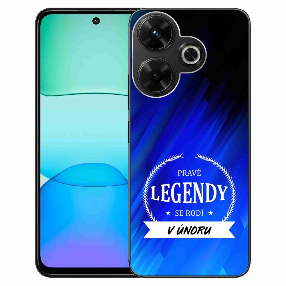 Gélový kryt mmCase na Xiaomi Redmi 13 4G/Poco M6 4G - legendy vo februári modré pozadie