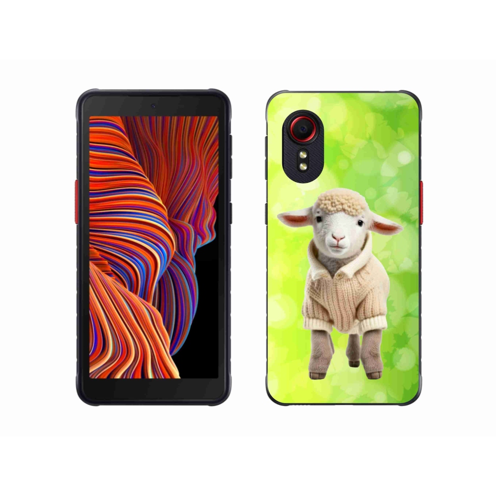 Gélový kryt mmCase na Samsung Galaxy Xcover 5 - jahňa vo svetri