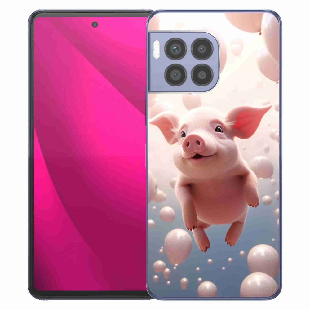 Gélový kryt mmCase na T-Mobile T Phone 2 Pro - prasiatko s balónikmi