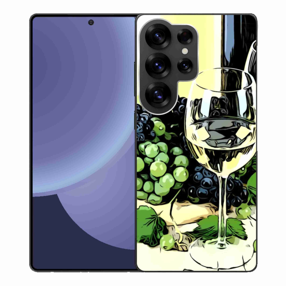 Gélový kryt mmCase na Samsung Galaxy S25 Ultra - pohár vína
