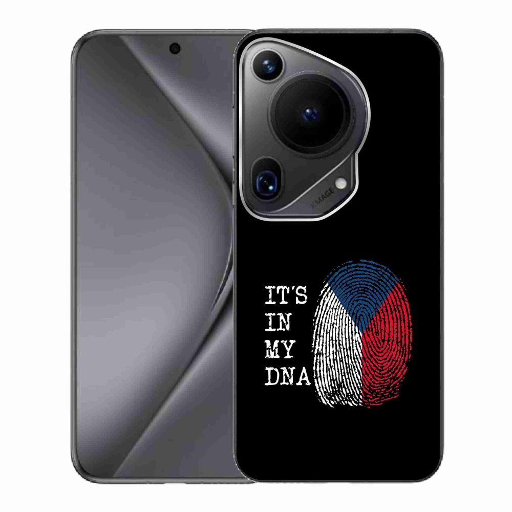 Gélový kryt mmCase na Huawei Pura 70 Ultra - vlajka odtlačok prsta čierne pozadie