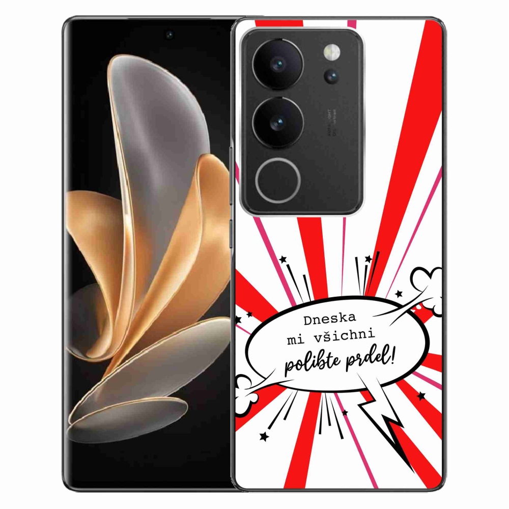 Gélový kryt mmCase na Vivo V29 5G - vtipný text 15 biele pozadie