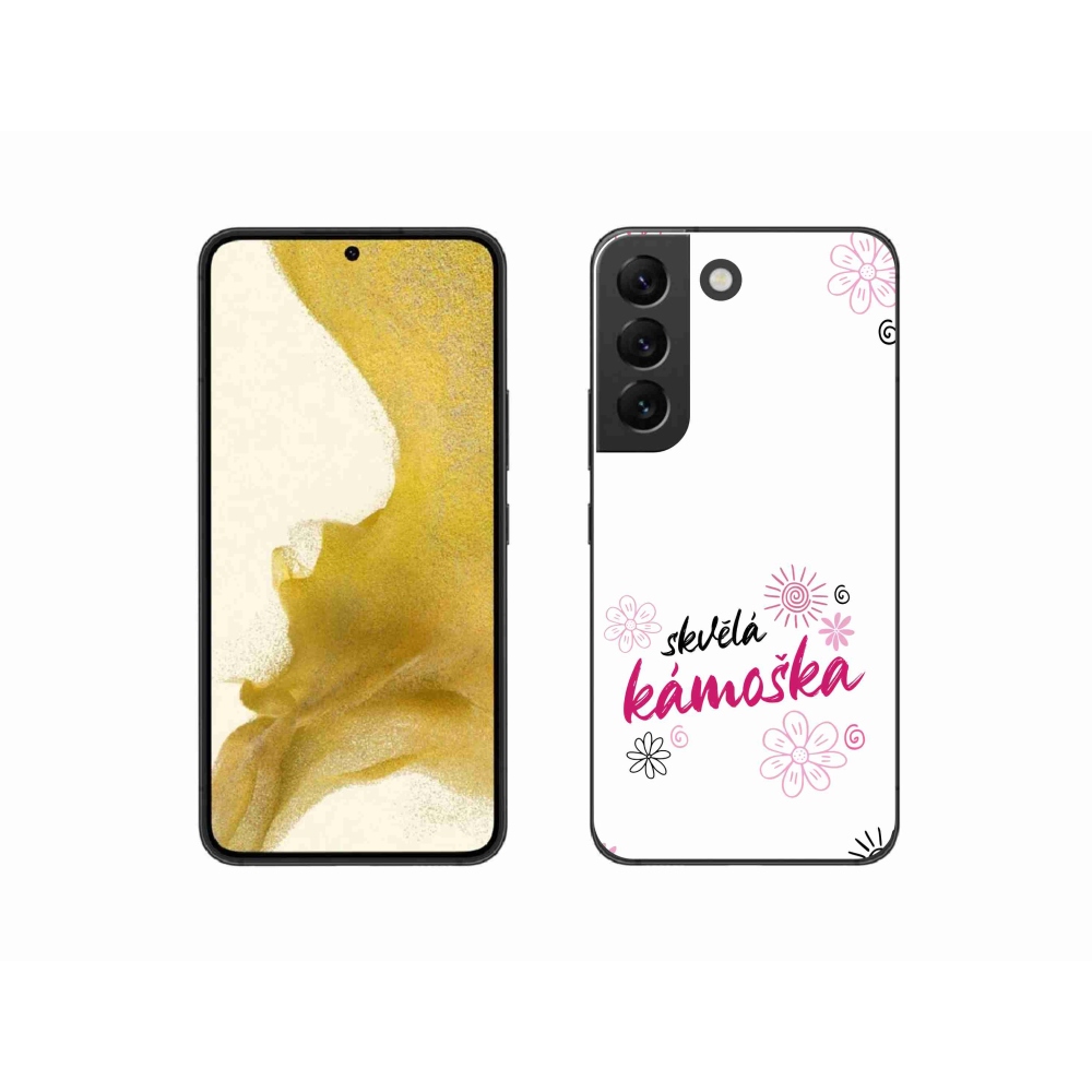 Gélový kryt mmCase na Samsung Galaxy S22 5G - skvelá kamoška biele pozadie