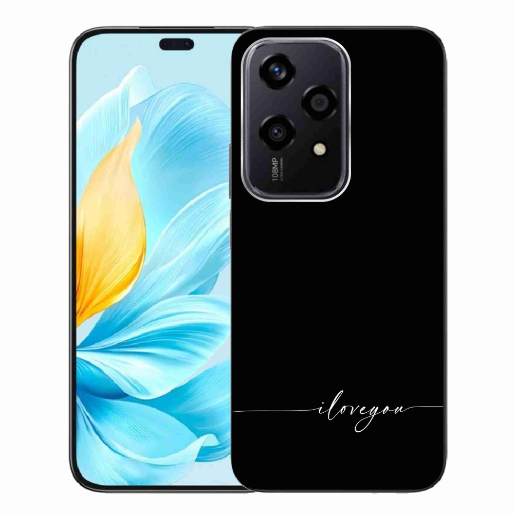Gélový kryt mmCase na Honor 200 Lite 5G - I love you čierne pozadie