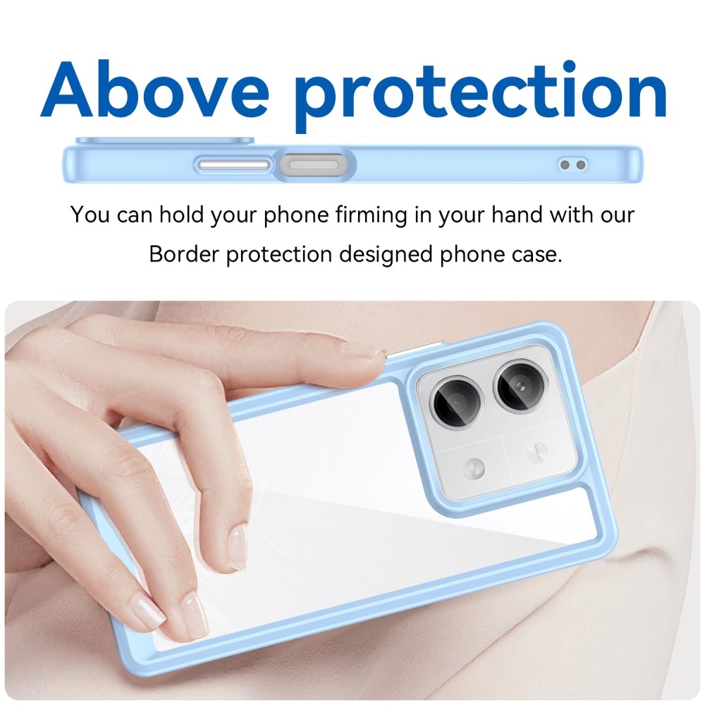 Gélový obal s pevným chrbtom na Xiaomi Redmi Note 13 5G - modrý