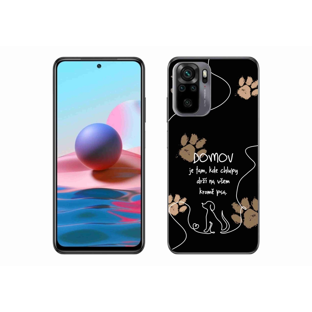 Gélový kryt mmCase na Xiaomi Redmi Note 10S - psí motív čierne pozadie