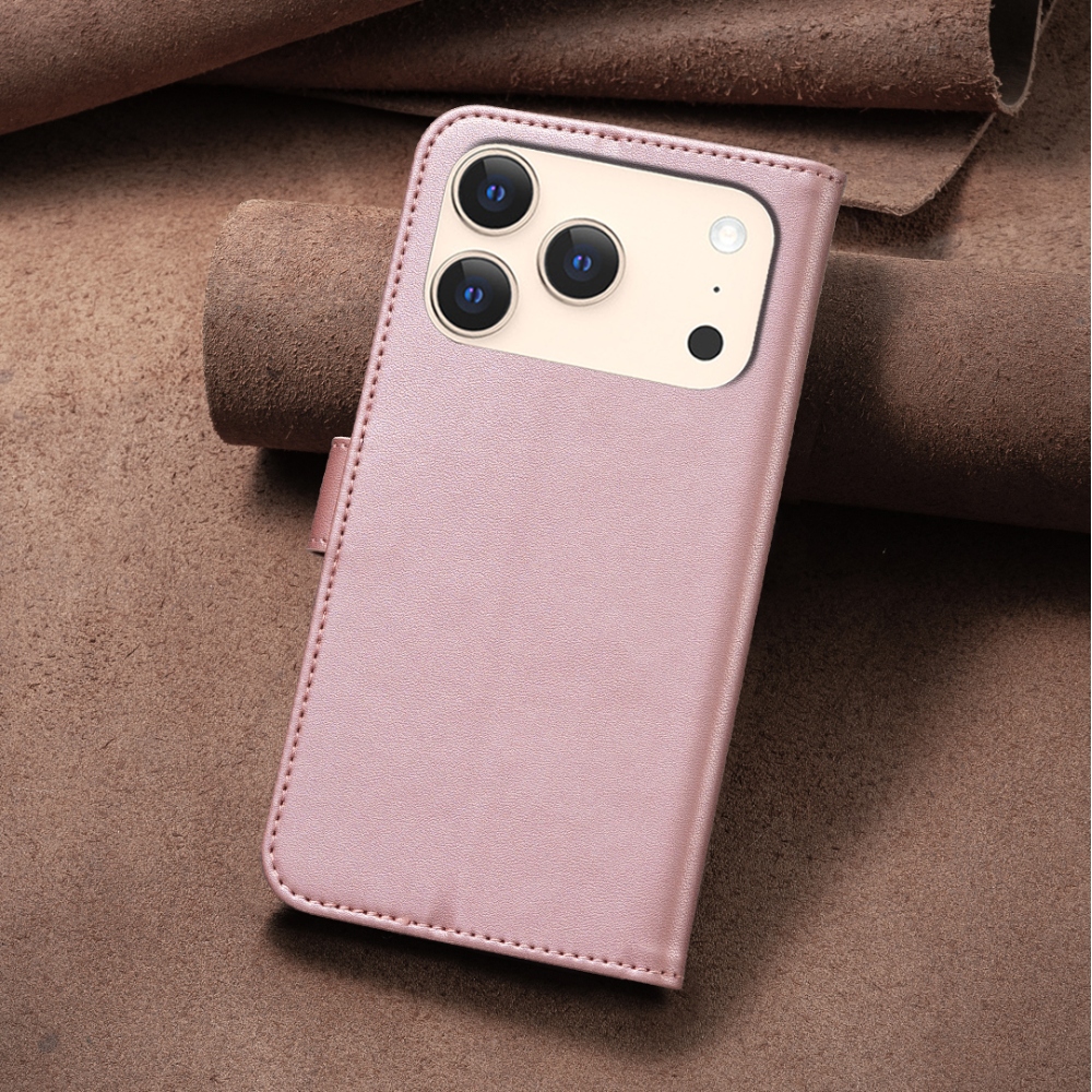 Clover knižkové púzdro na iPhone 17 Pro Max - ružovozlaté