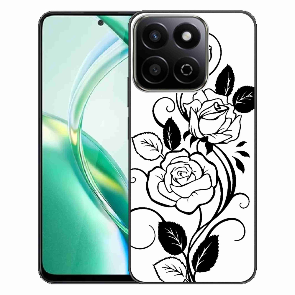 Gélový kryt mmCase na Honor 200 Smart 5G - čiernobiela ruža