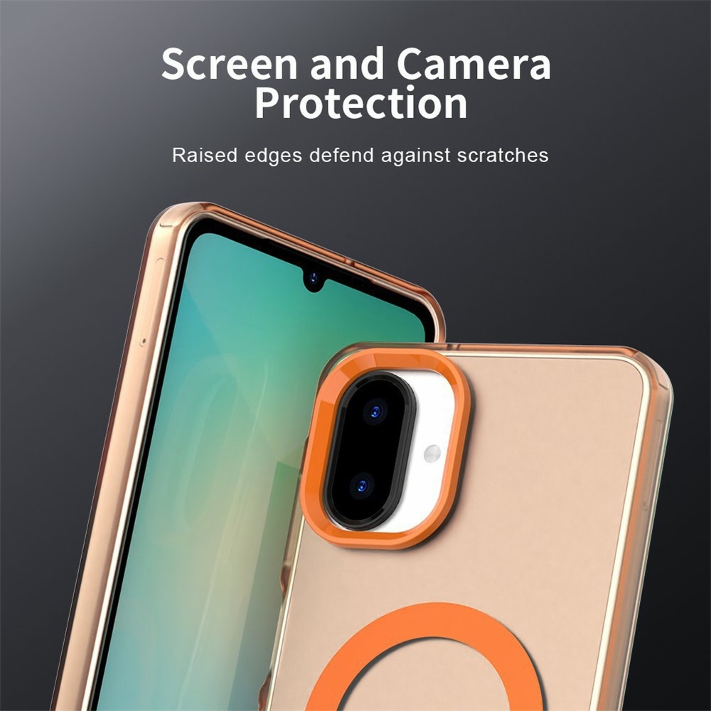 Candy gélový obal MagSafe pre Samsung Galaxy A07 4G - oranžový