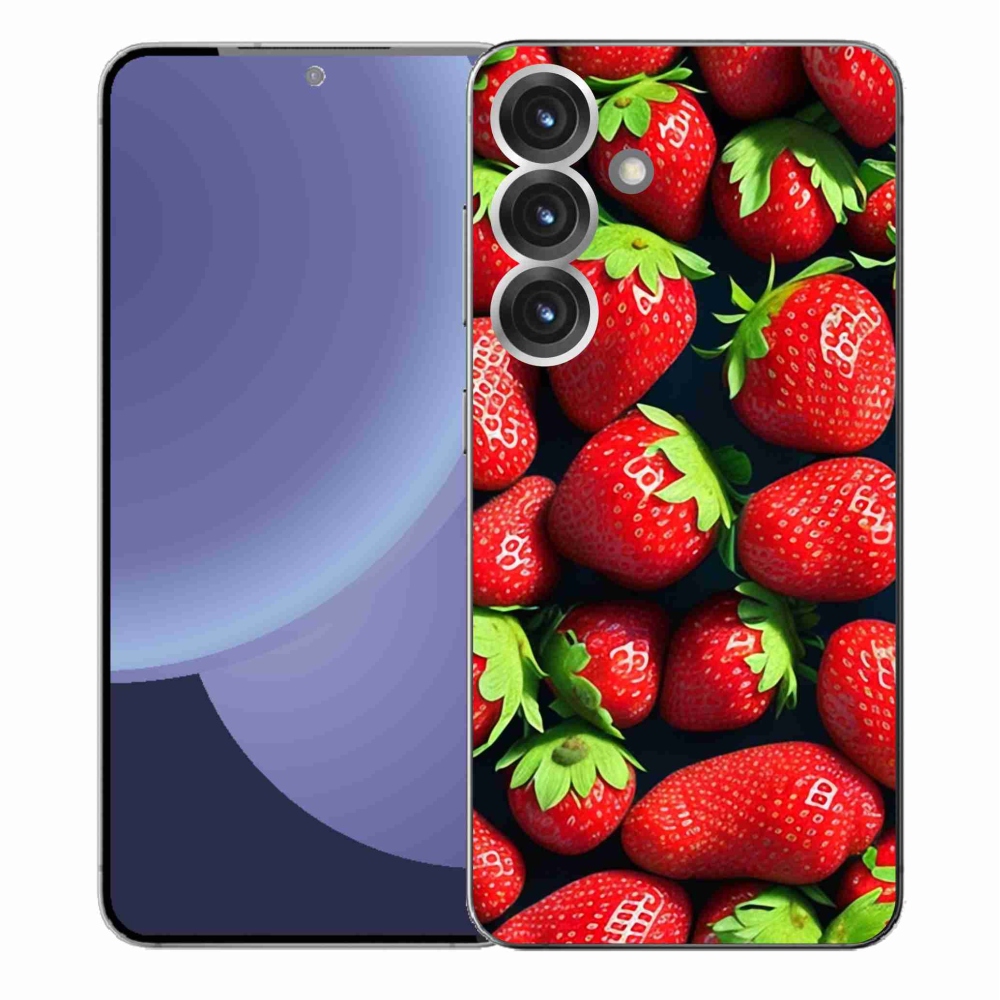 Gélový kryt mmCase na Samsung Galaxy S25+ - jahody