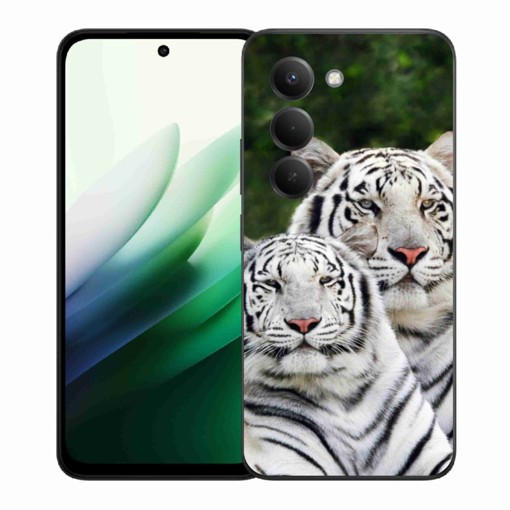 Gélový kryt mmCase na Xiaomi Redmi 15 5G (169mm) - bieli tigre