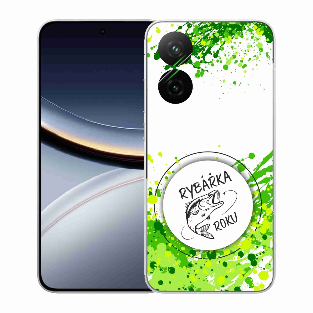 Gélový kryt mmCase na Xiaomi Poco F7 5G - rybárka roku biele pozadie
