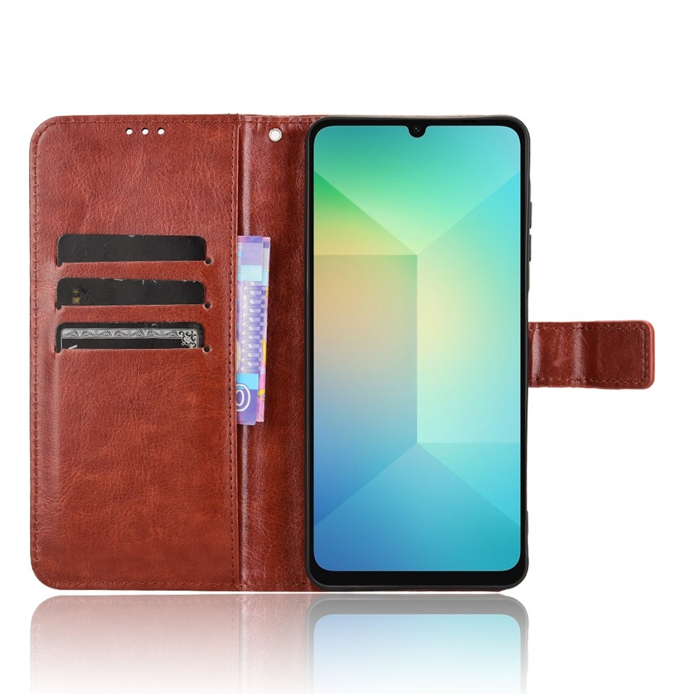 Crazy knižkové púzdro na Samsung Galaxy A06 4G - hnedé