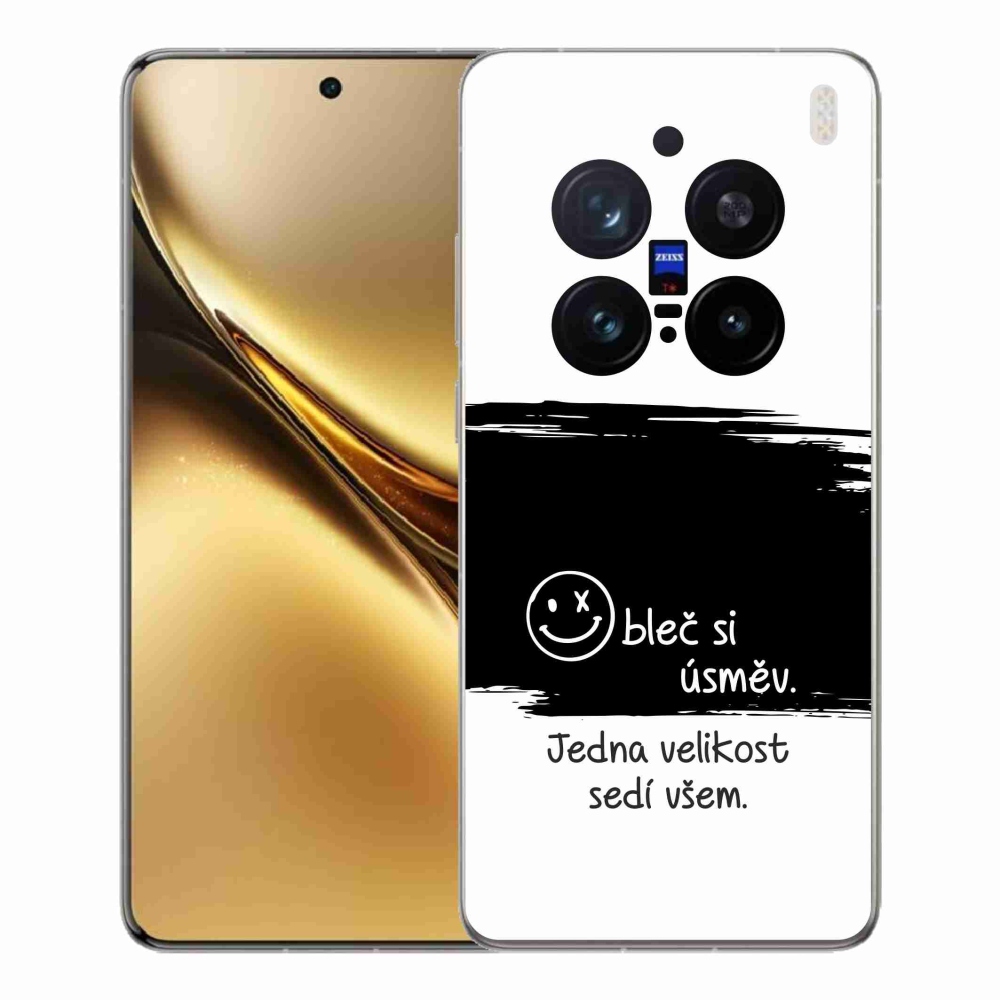 Gélový kryt mmCase na Vivo X200 Pro 5G - vtipný text 8 čiernobiele pozadie