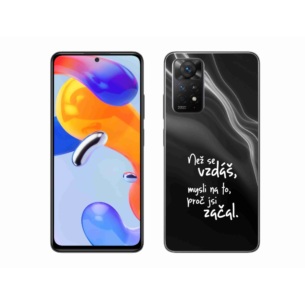Gélový kryt mmCase na Xiaomi Redmi Note 11 Pro 4G/5G - citát 2 čierne pozadie
