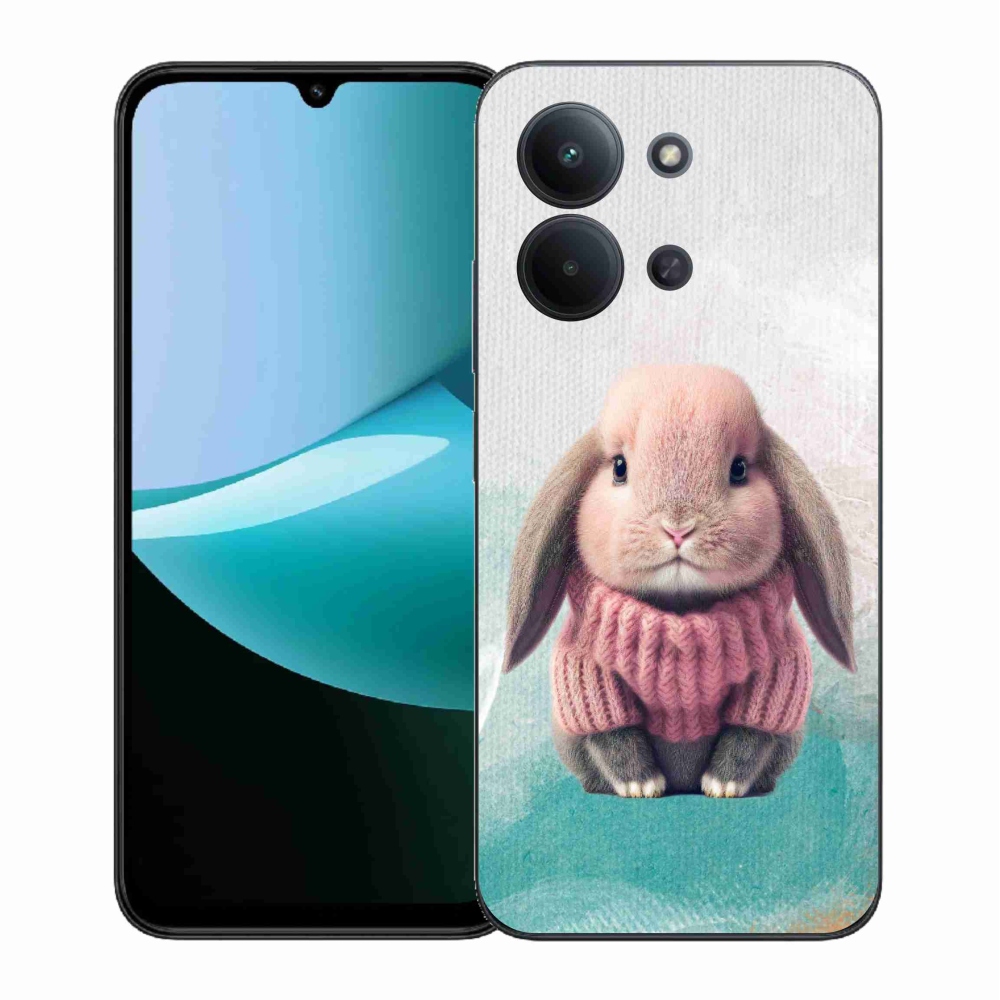 Gélový kryt mmCase na Xiaomi Redmi 15C 4G (171mm)/Poco C85 4G (171mm) - zajačik vo svetri