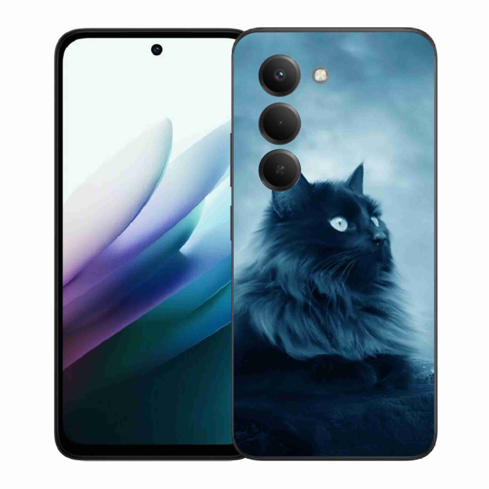 Gélový kryt mmCase na Xiaomi Redmi 15 4G/5G (171mm) - čierna mačka 1