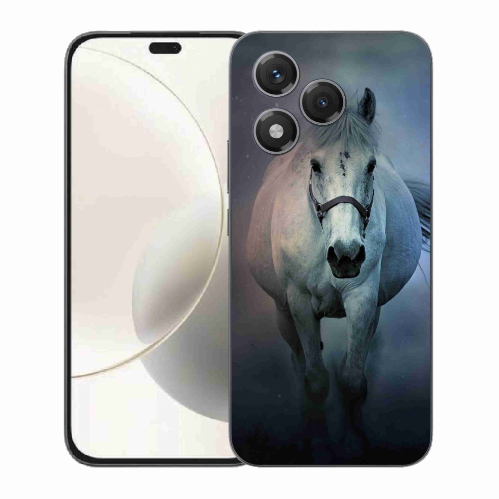 Gélový kryt mmCase na Honor 400 Lite - bežiaci biely kôň