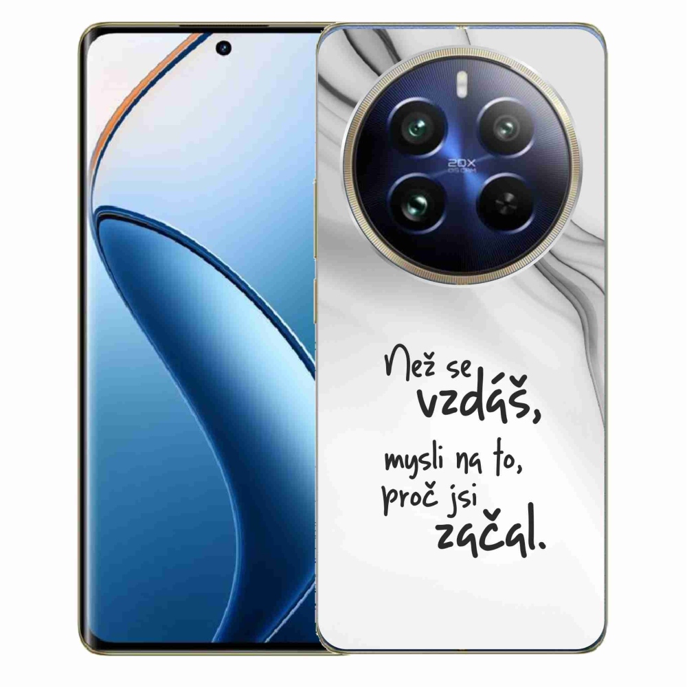 Gélový kryt mmCase na Realme 12 Pro 5G/12 Pro+ 5G - citát 2 biele pozadie
