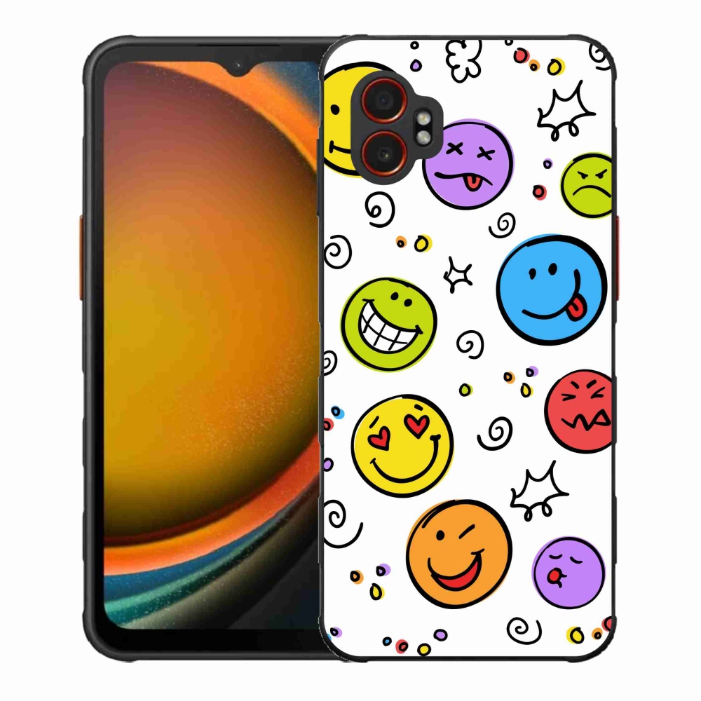 Gélový kryt mmCase na Samsung Galaxy Xcover 7 Pro - smajlíci