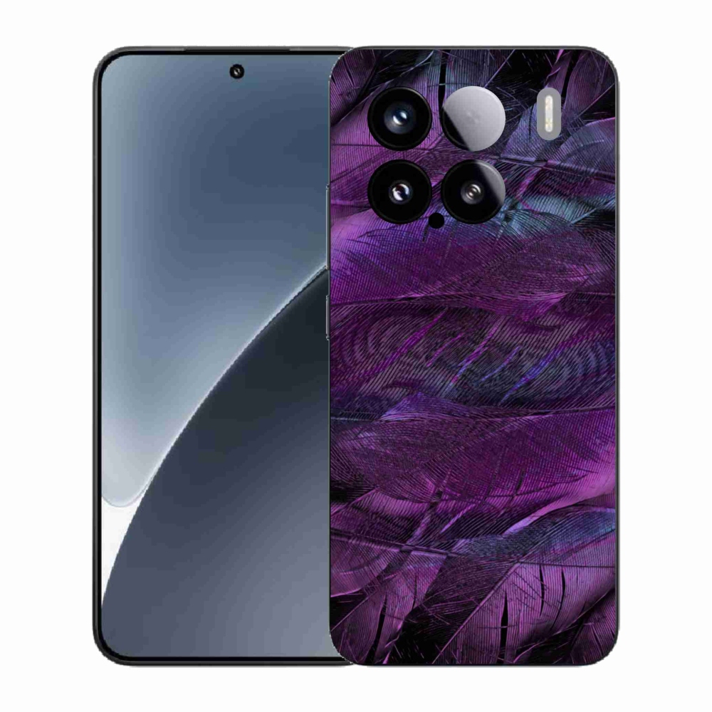 Gélový kryt mmCase na Xiaomi 15 - fialové pierka