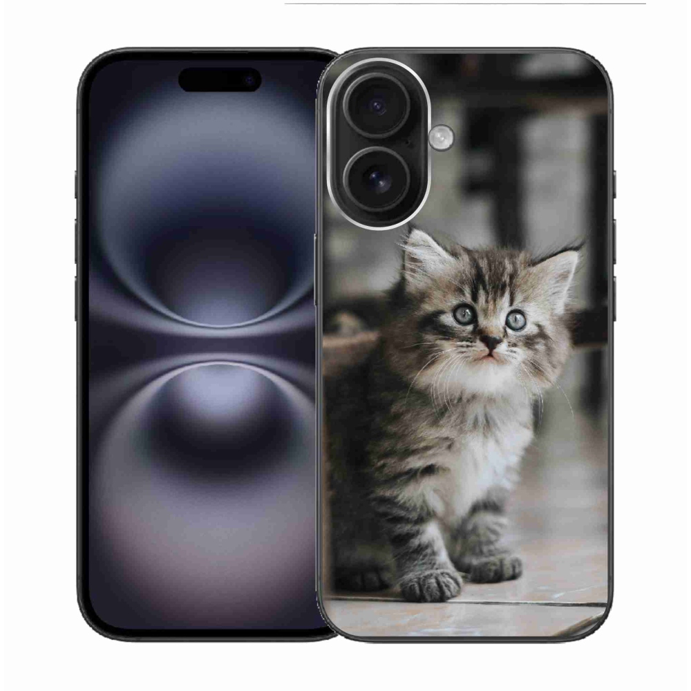 Gélový kryt mmCase na iPhone 16 - mačiatko