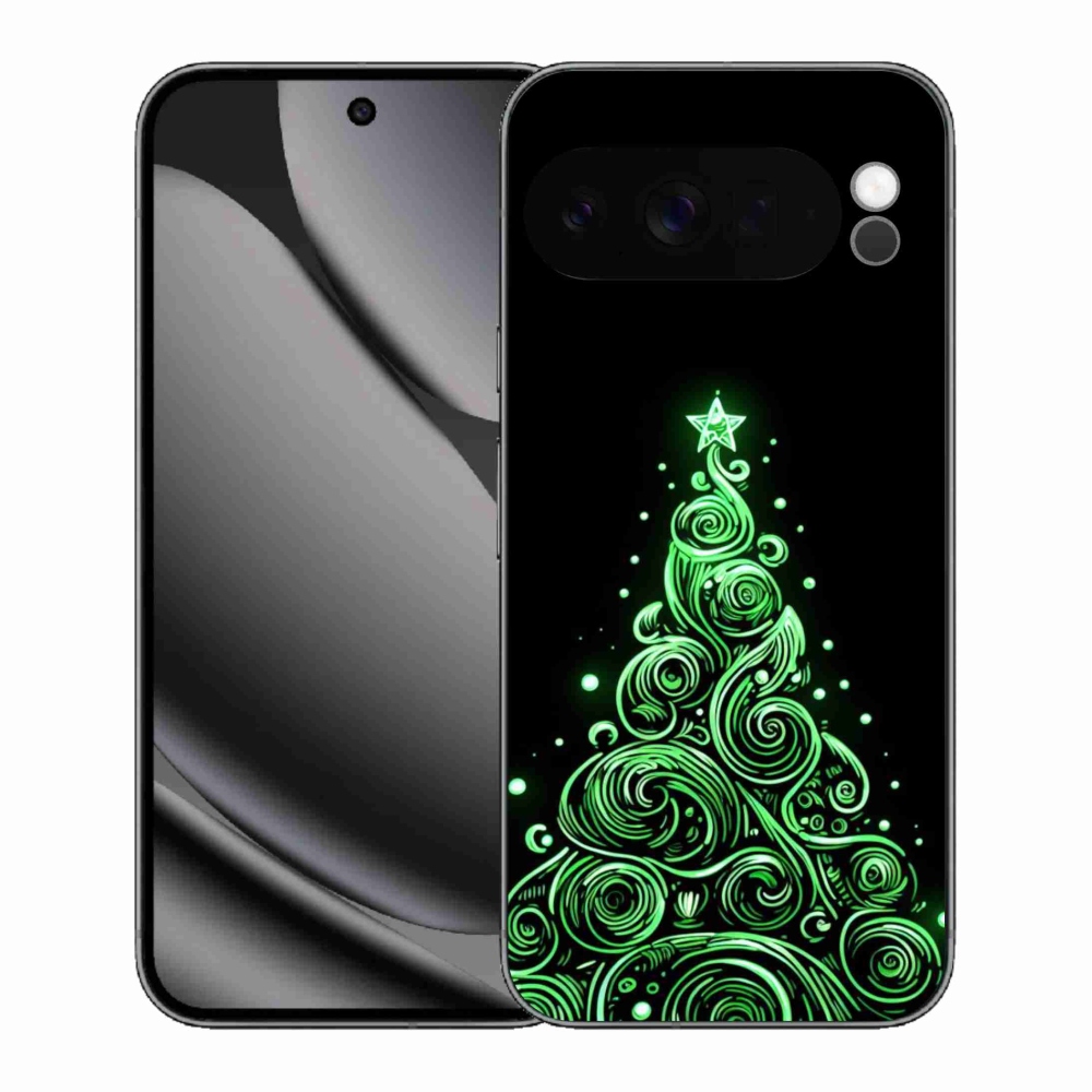 Gélový kryt mmCase na Google Pixel 10 Pro XL - neónový vianočný stromček 3