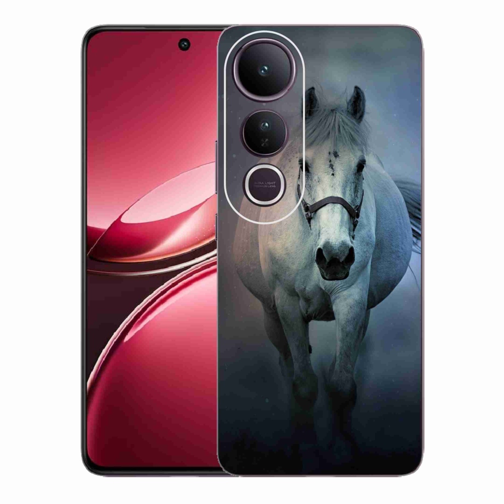 Gélový kryt mmCase na Vivo V50 Lite 4G/5G - bežiaci biely kôň
