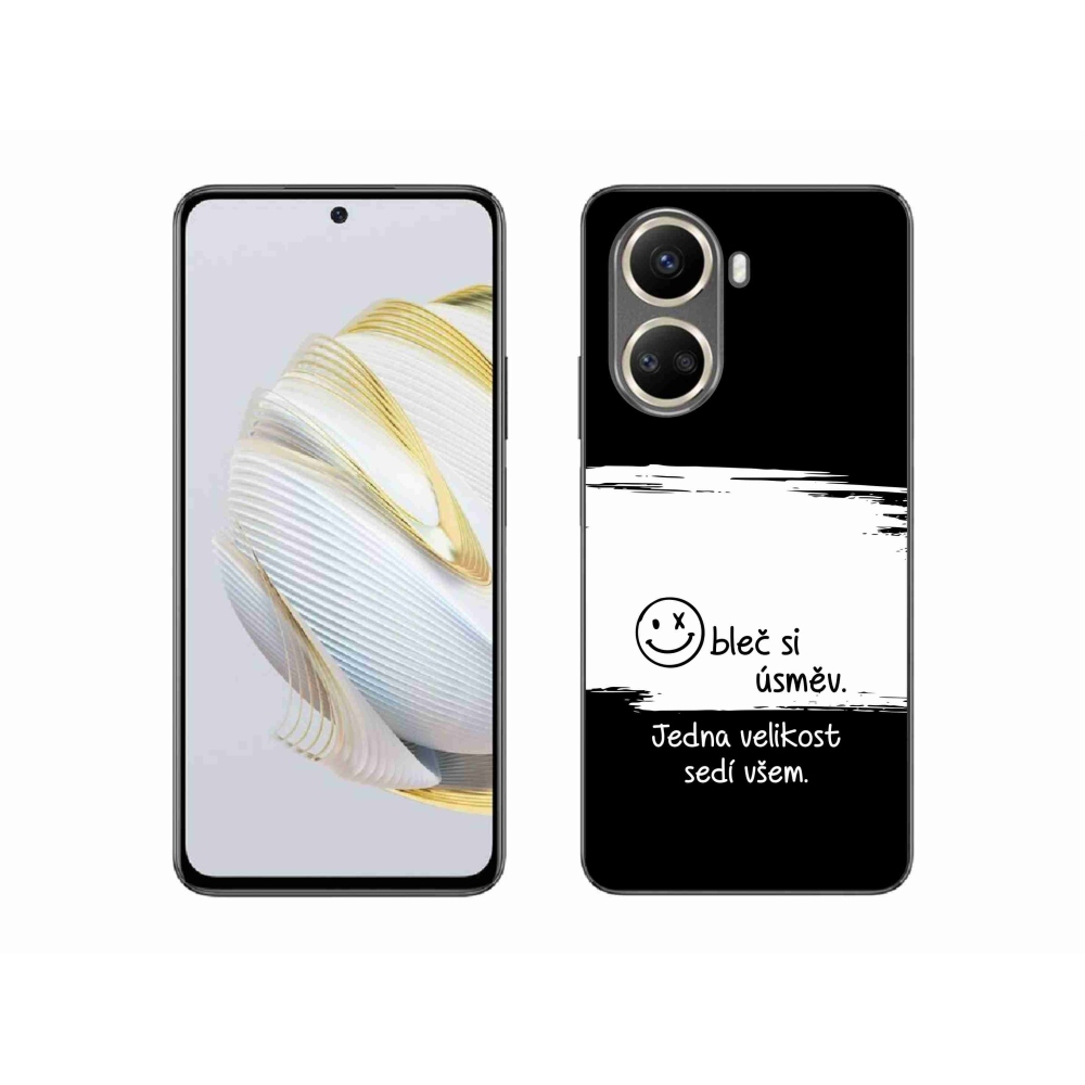Gélový kryt mmCase na Huawei Nova 10 SE - vtipný text 8 bieločierne pozadie