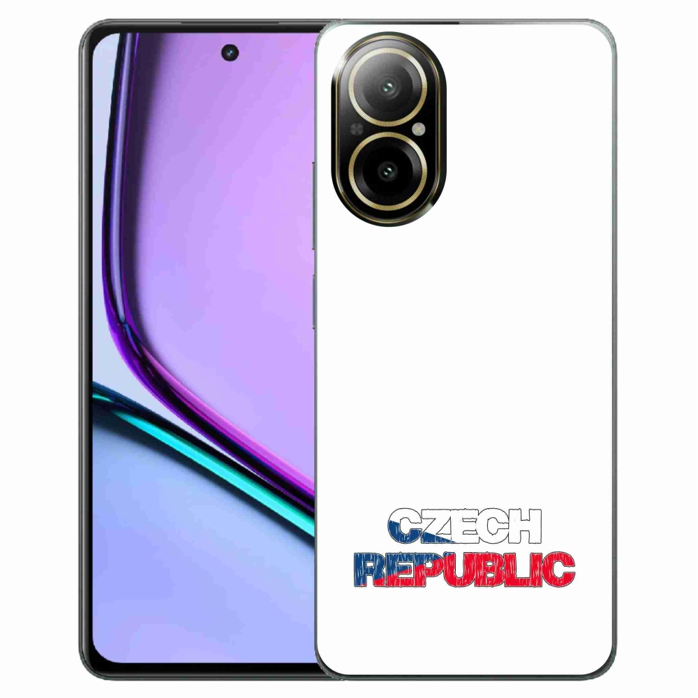 Gélový kryt mmCase na Realme C67 - Czech Republic biele pozadie