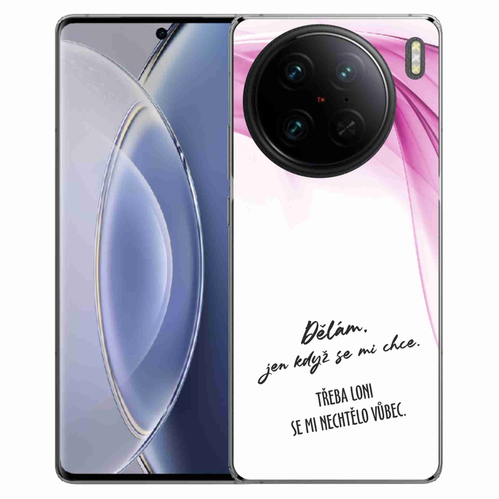 Gélový kryt mmCase na Vivo X90 Pro - vtipný text 12 biele pozadie