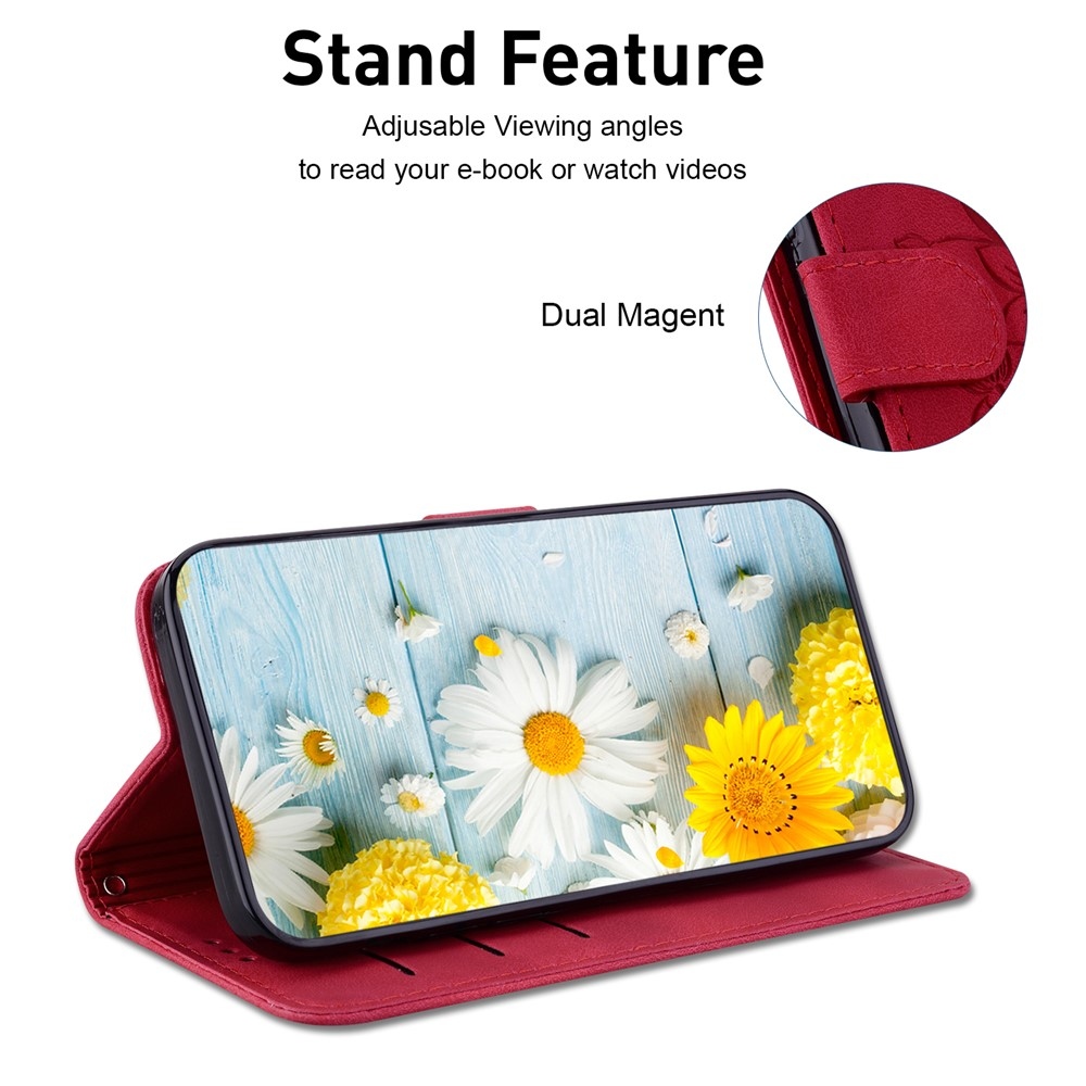 Lily knižkové púzdro na Xiaomi Redmi 15C 4G/5G (173mm) - červené