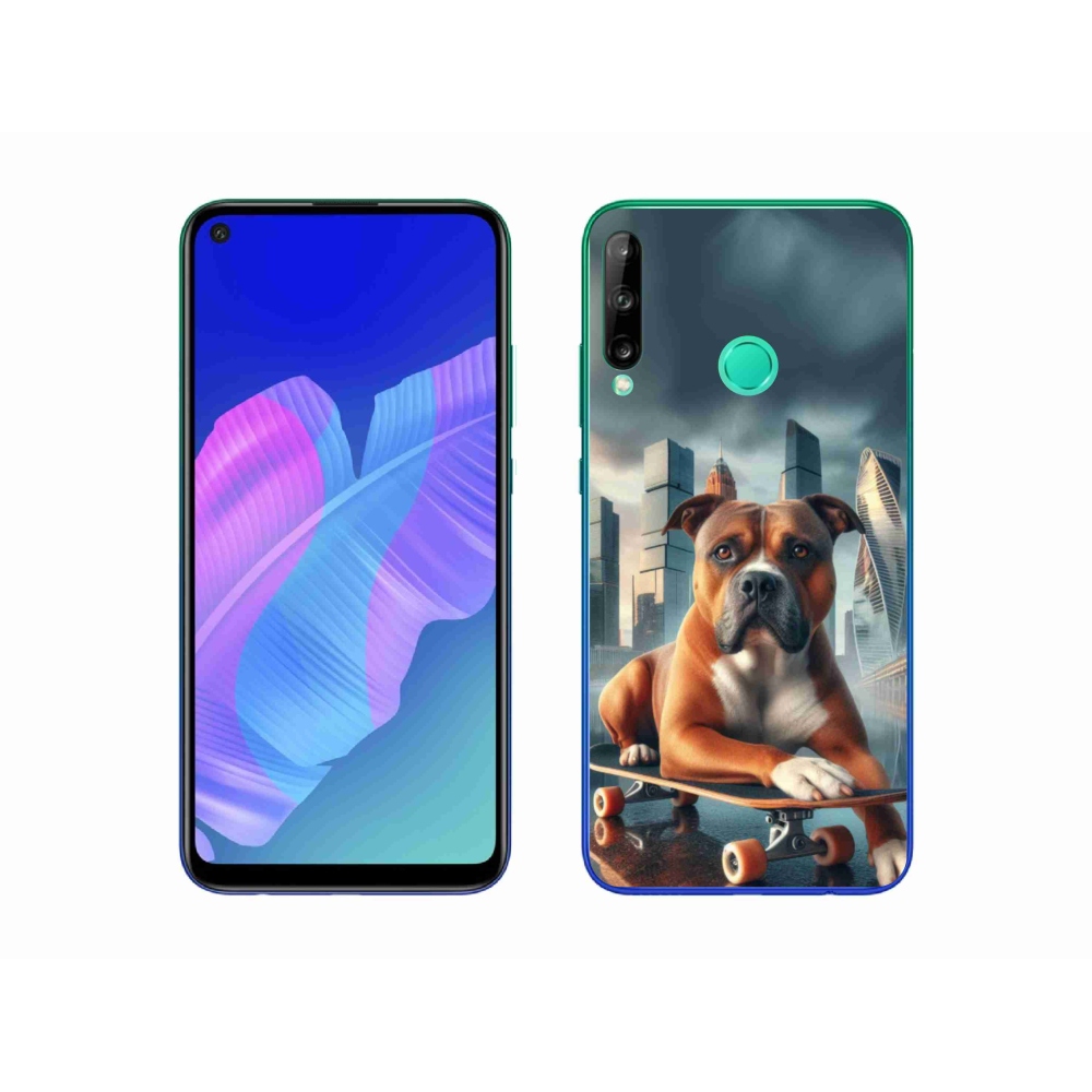 Gélový kryt mmCase na Huawei P40 Lite E - pes na skateboarde