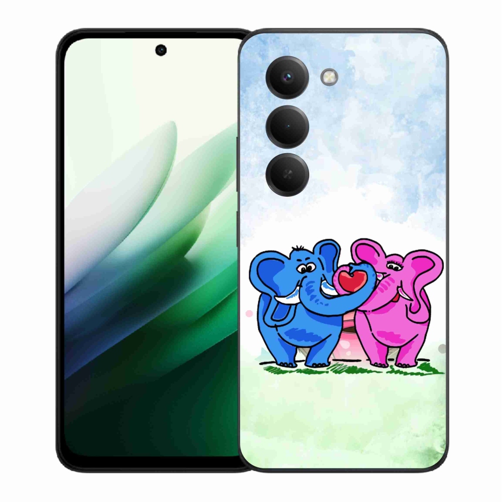 Gélový kryt mmCase na Xiaomi Redmi 15 5G - zamilovaní slony
