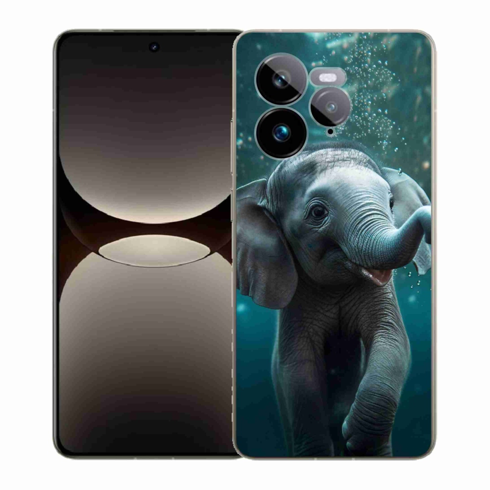 Gélový kryt mmCase na Realme GT 7 Pro 5G - sloník pod vodou