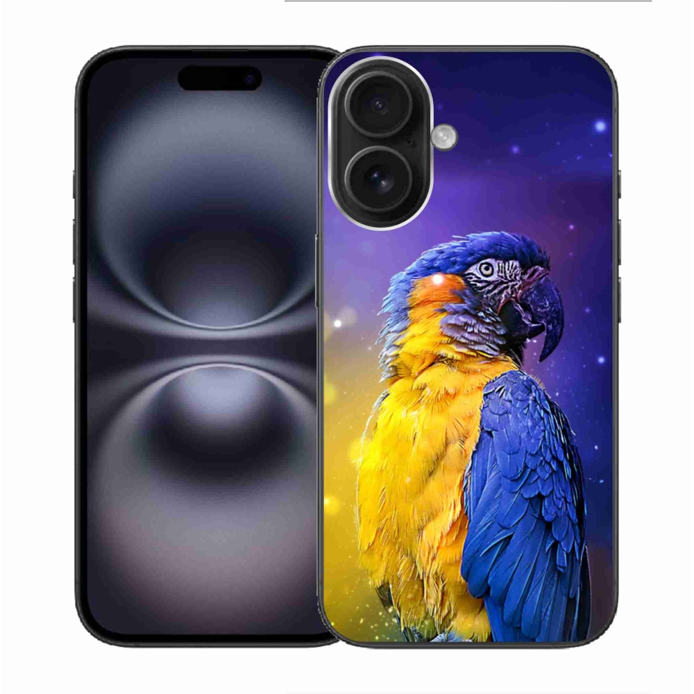 Gélový obal mmCase na iPhone 16 - papagáj ara 1