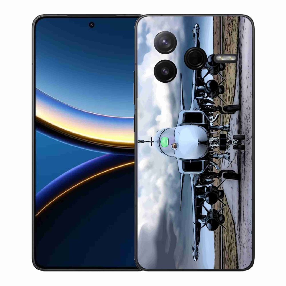 Gélový kryt mmCase na Xiaomi Poco F7 Pro - vojenské lietadlo