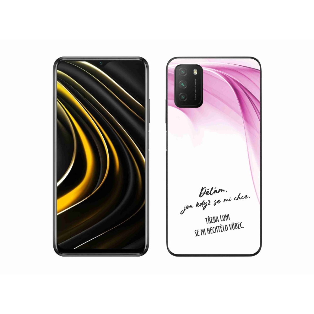 Gélový kryt mmCase na Xiaomi Poco M3 - vtipný text 12 biele pozadie