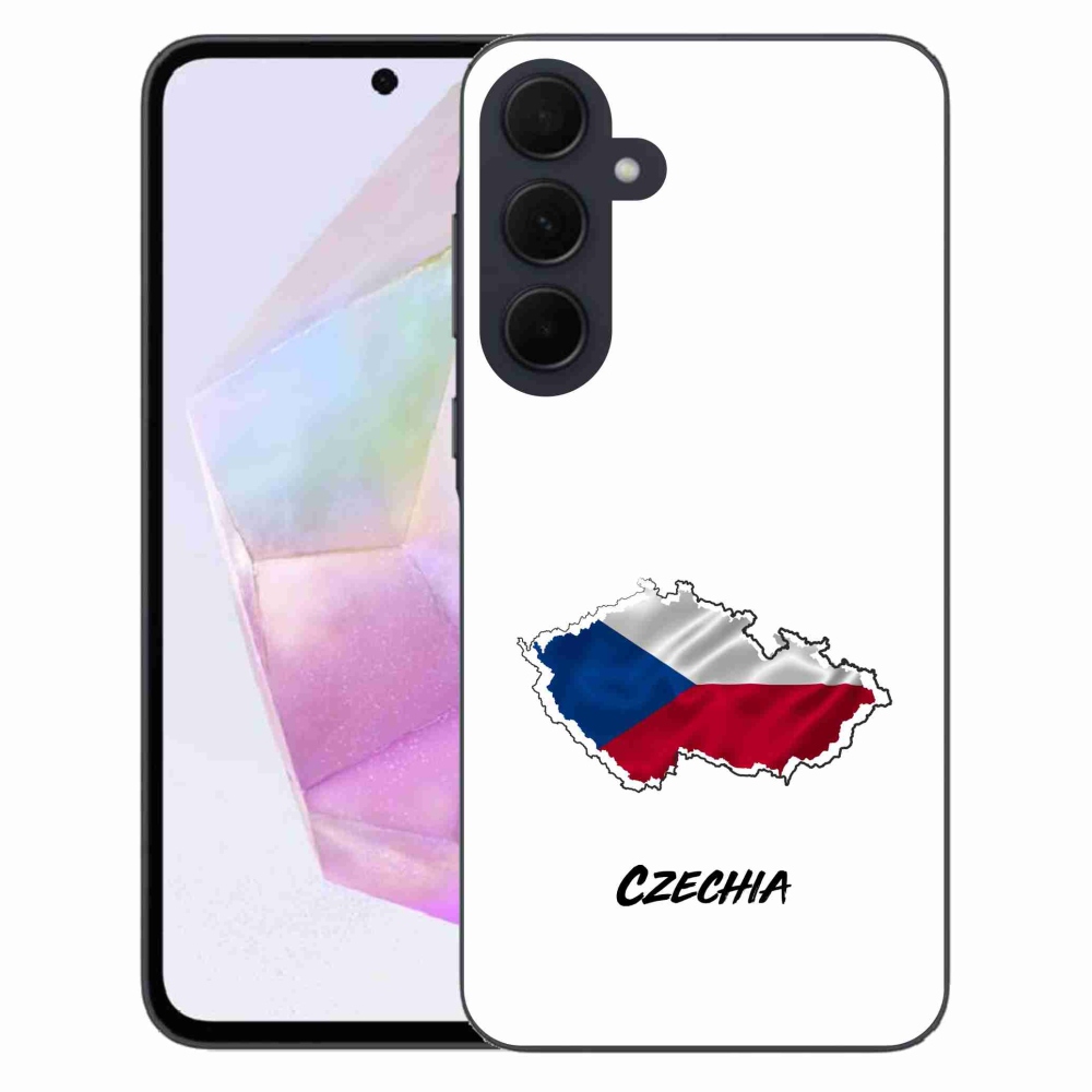 Gélový kryt mmCase na Samsung Galaxy A35 5G - Czechia biele pozadie