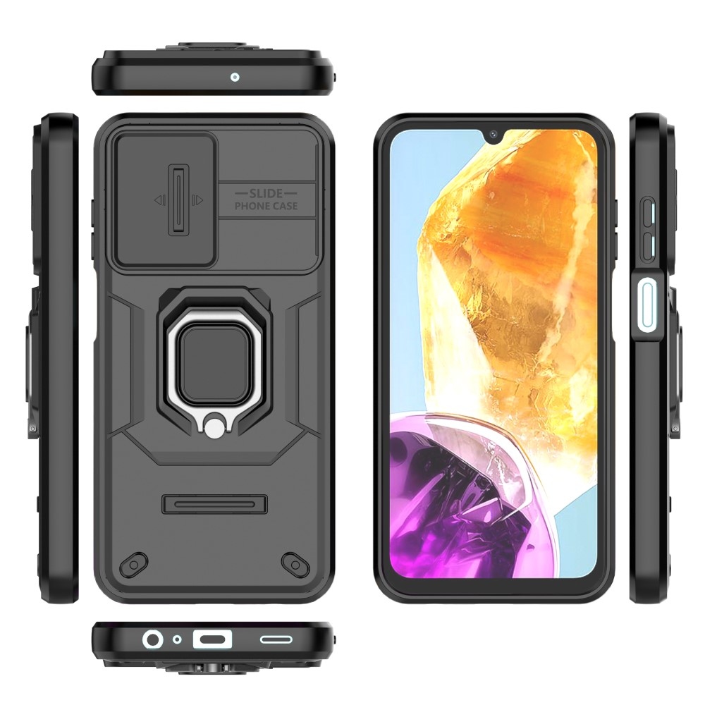 Lens odolný hybridný kryt na Samsung Galaxy M15 5G - čierny